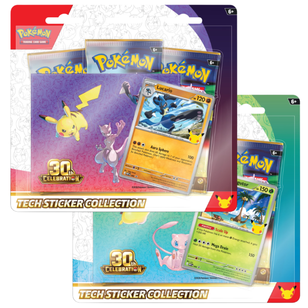 Pokémon TCG: 30th Celebration - Tech Sticker Collection (2 per Customer)