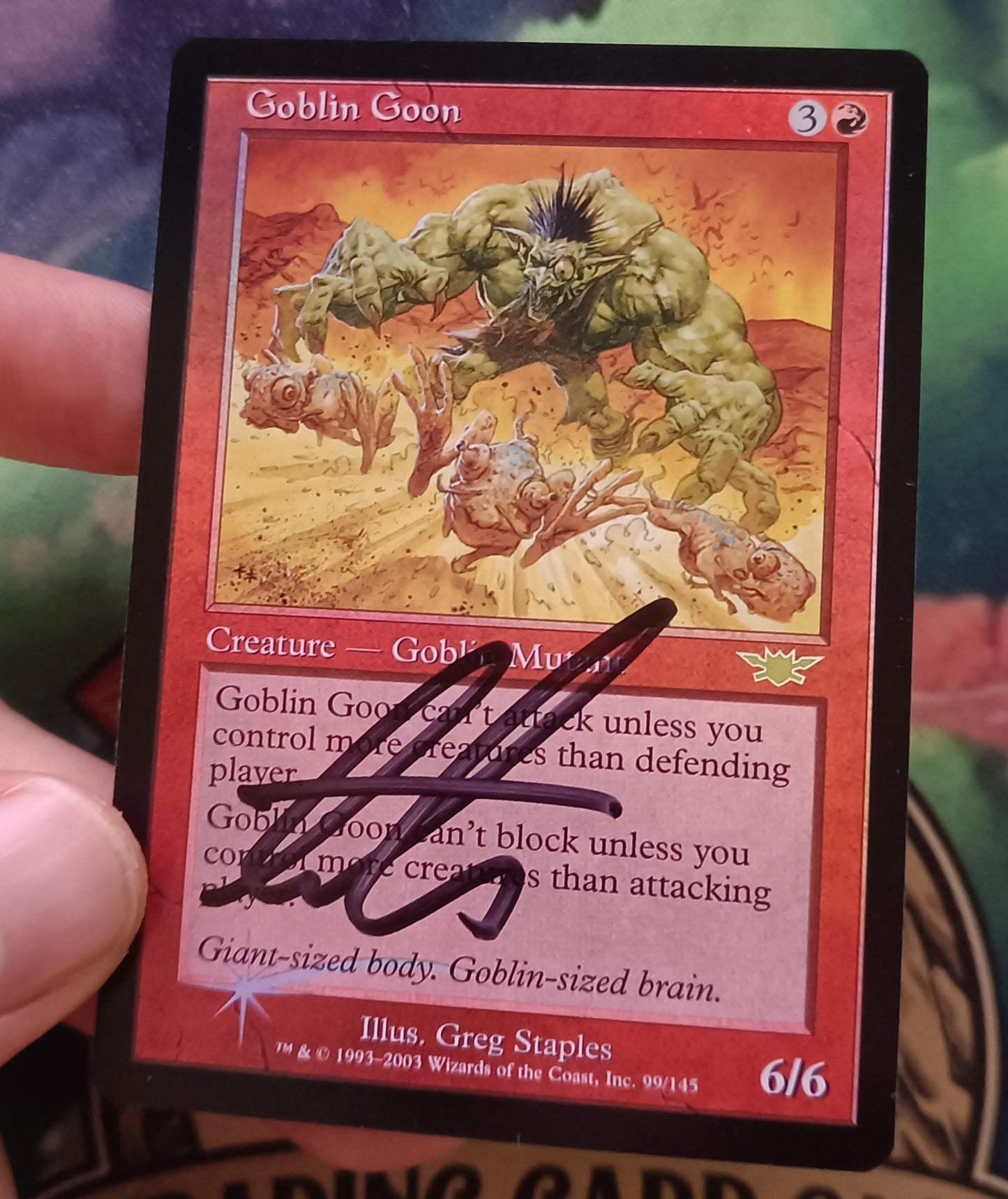 MTG - Goblin Goon FOIL/SIGNED - Legions (EN)