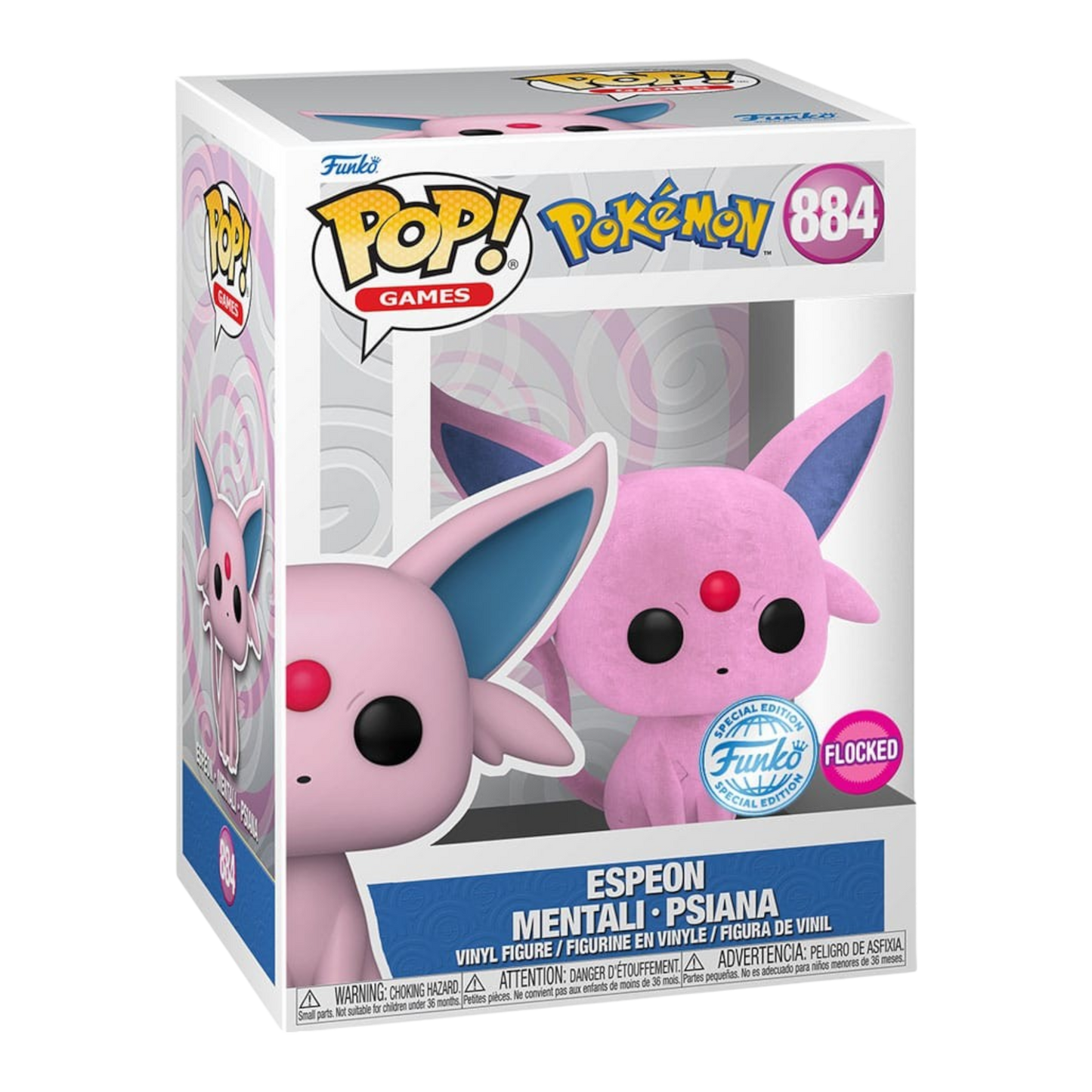 Pokemon POP! Games Vinyl Figur Flocked Espeon 9 cm