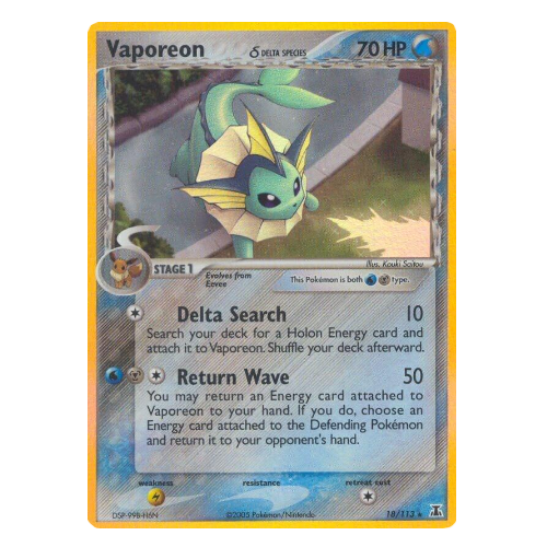 POKEMON - Vaporeon Delta Species FOIL - 18 (DE)