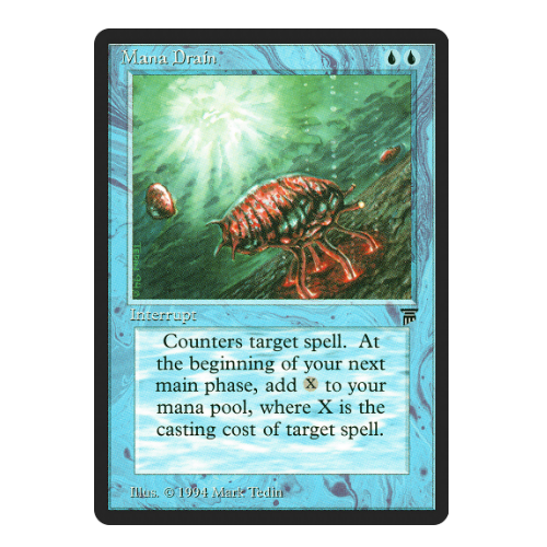 MTG - Mana Drain - Legends (EN/SIGNED)